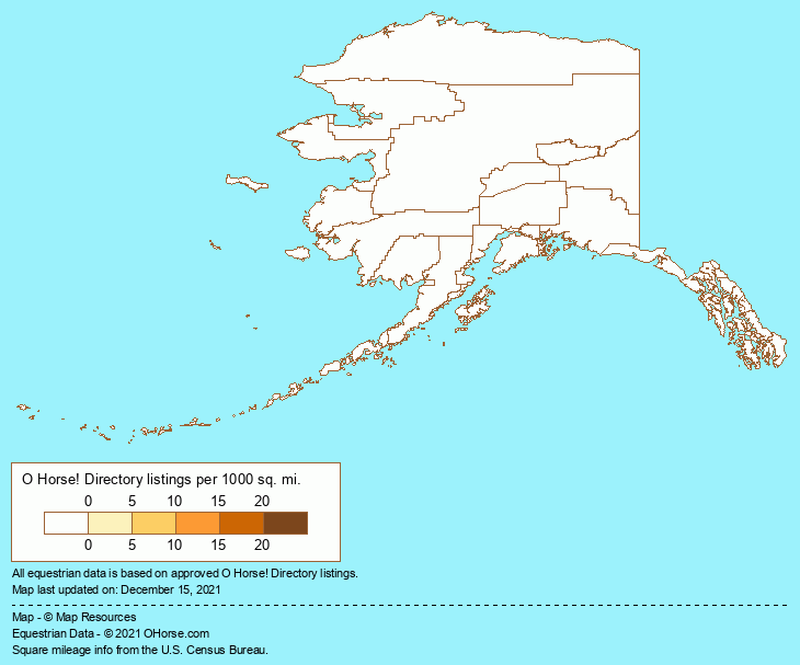 Alaska Eventing Stables Population Map - O Horse!
