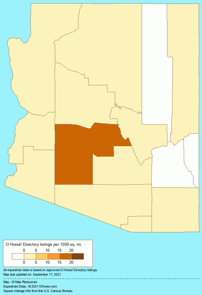 Arizona Horse Population Map - O Horse!