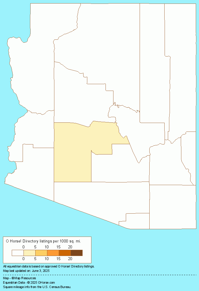 Arizona Removal and Cremation Services Population Map - O Horse!
