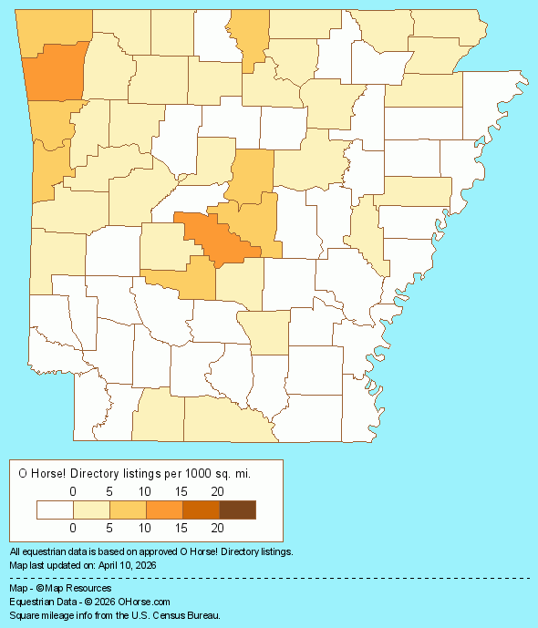 Arkansas Population Map - O Horse!