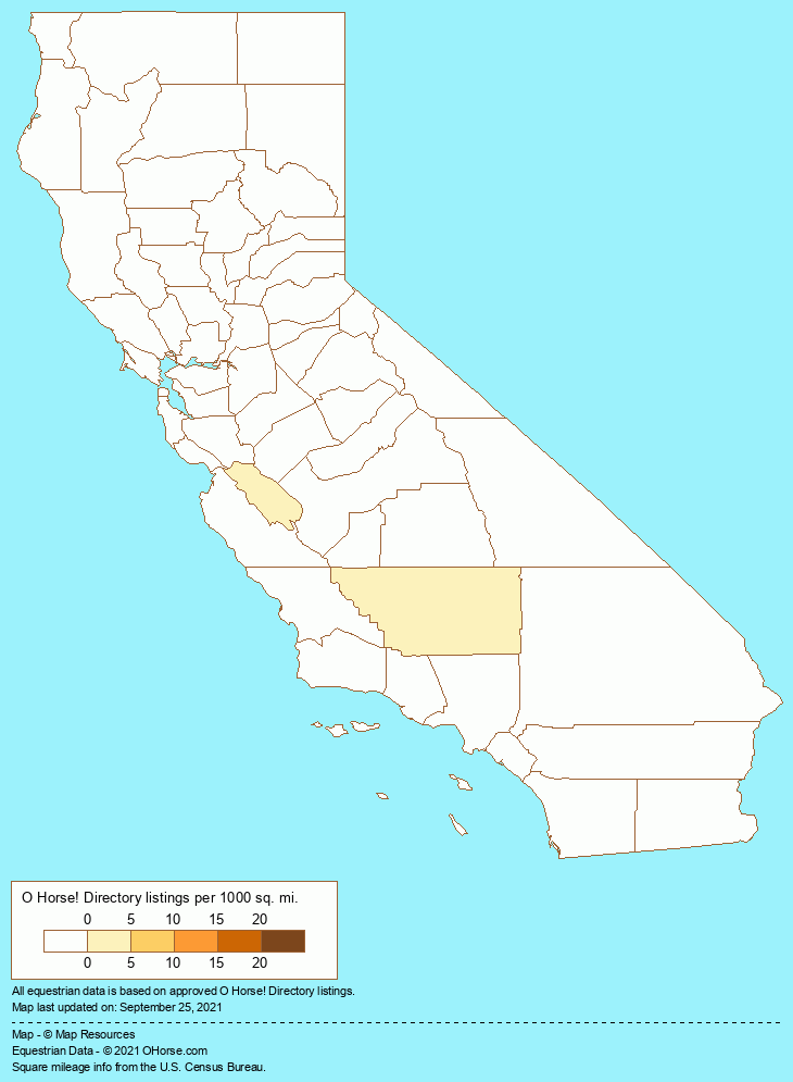 California Lipizzaner Breeders and Stallions Population Map - O Horse!