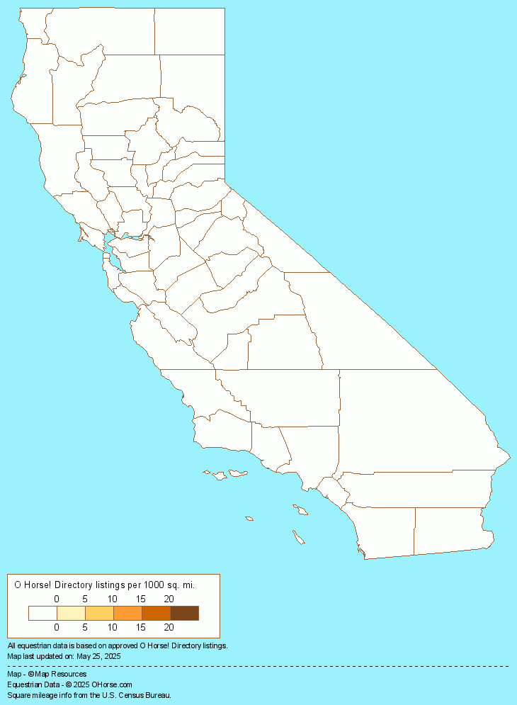California Quarter Pony Stallions at Stud Population Map - O Horse!