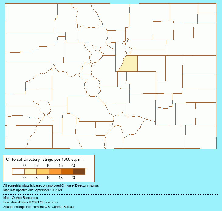 Colorado Equine Lawyers Population Map - O Horse!