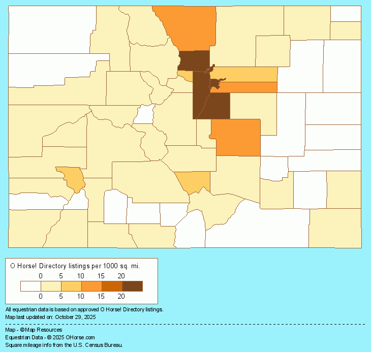 Colorado  Population Map - O Horse!