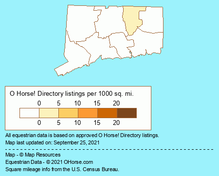 Connecticut Knabstrupper Breeders and Stallions Population Map - O Horse!