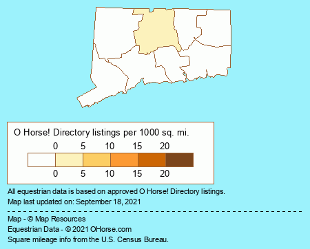 Connecticut Horse Breeds Population Map - O Horse!