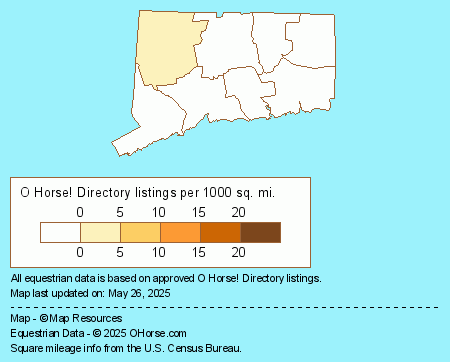 Connecticut Equestrian Construction Population Map - O Horse!