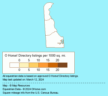 Delaware Oldenburg Organizations Population Map - O Horse!