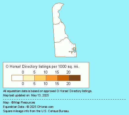 Delaware Shetland Pony Organizations Population Map - O Horse!