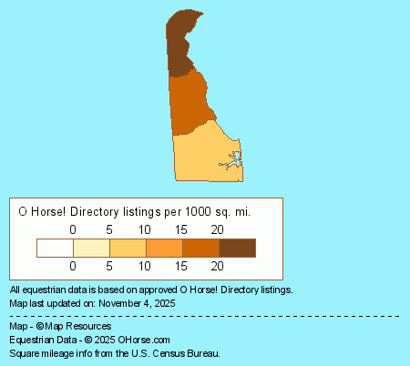 Delaware  Population Map - O Horse!