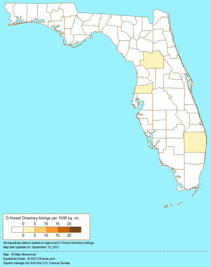 Florida Laundry and/or Repair Population Map - O Horse!
