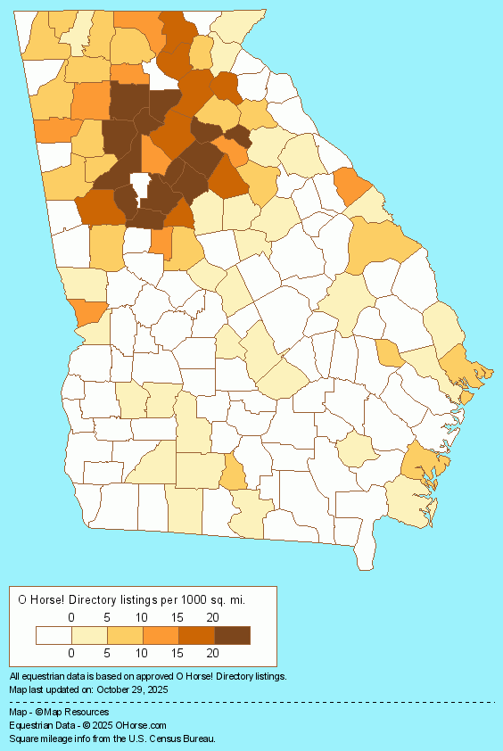 Georgia  Population Map - O Horse!