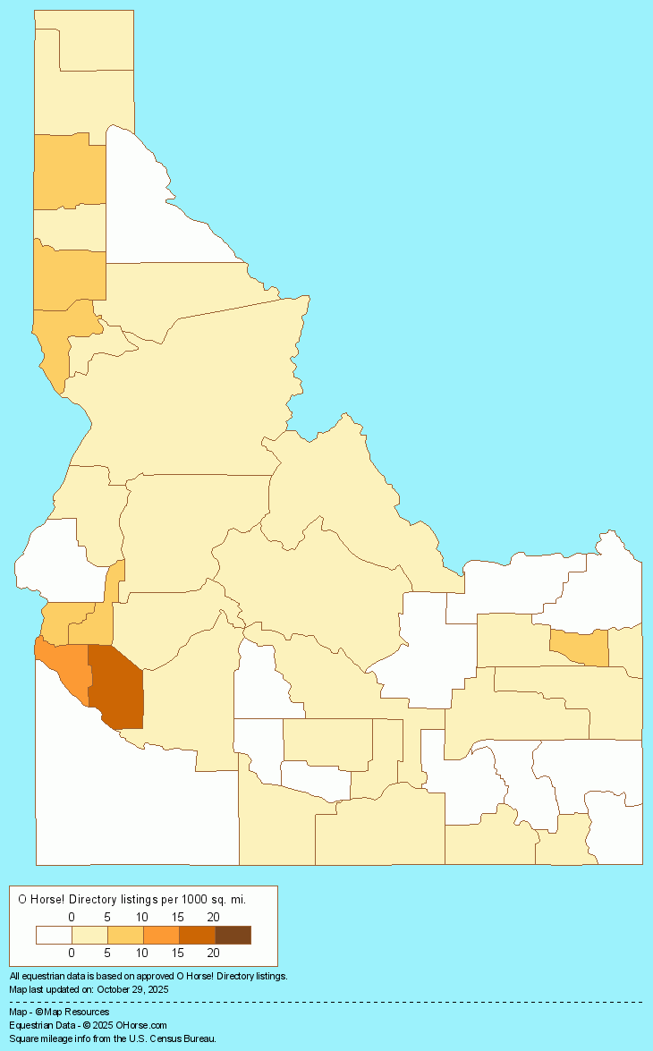 Idaho  Population Map - O Horse!