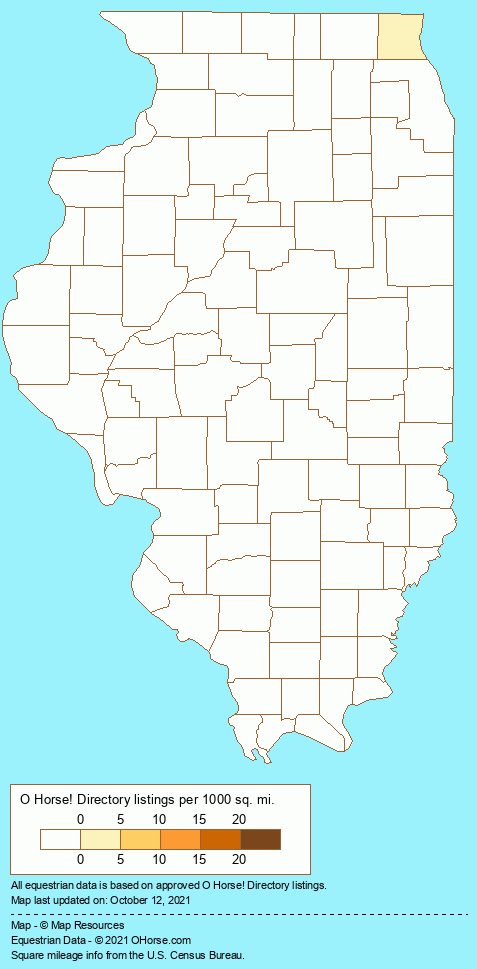 Illinois Horse Blankets and Horse Rugs Population Map - O Horse!