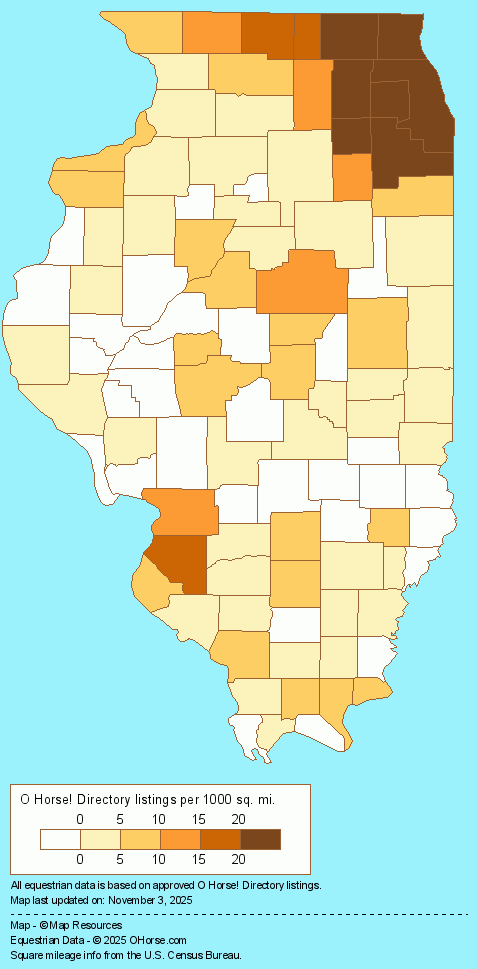 Illinois  Population Map - O Horse!