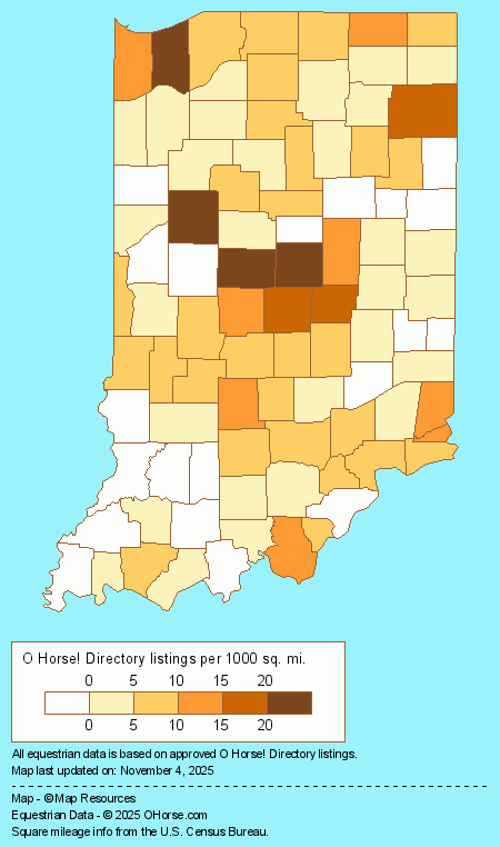 Indiana  Population Map - O Horse!