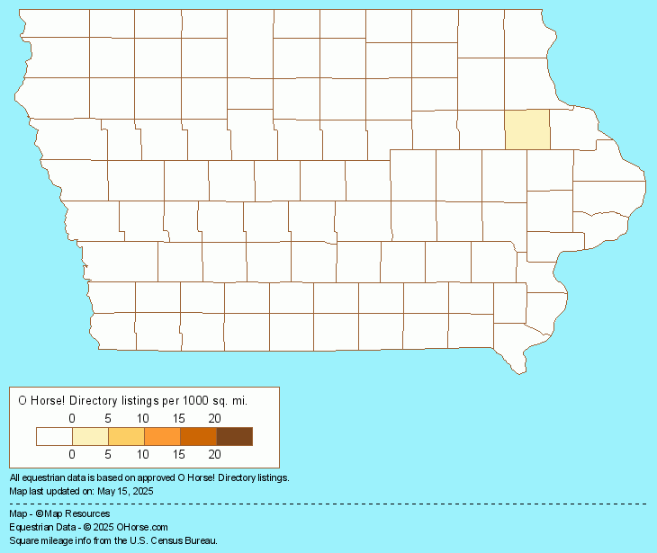 Iowa Arabian Population Map - O Horse!