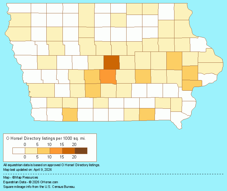 Iowa Population Map - O Horse!