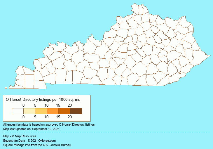 Kentucky Canadian Sport Horse Population Map - O Horse!