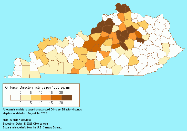 Kentucky Population Map - O Horse!