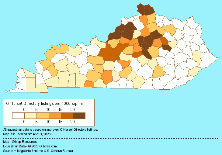 Kentucky Population Map - O Horse!