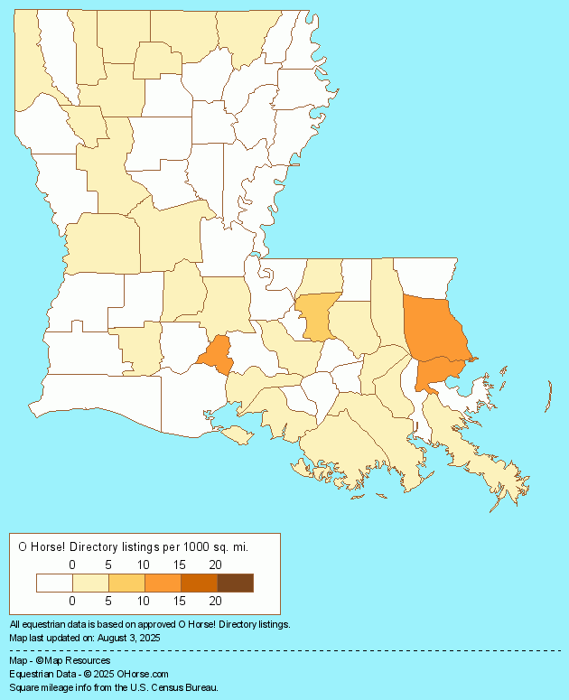 Louisiana Population Map - O Horse!