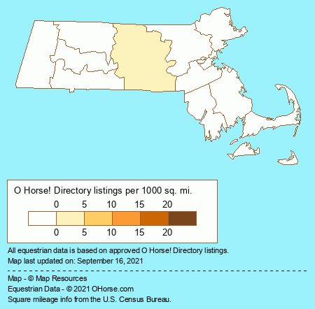 Massachusetts Christian Horse Community Population Map - O Horse!