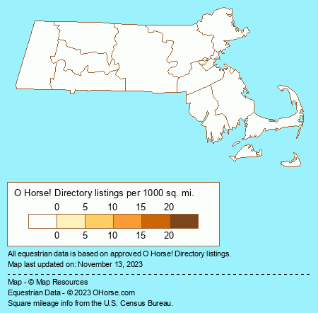 Massachusetts Famous Horses Population Map - O Horse!