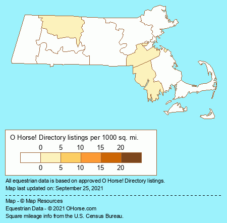 Massachusetts Horse Trailers Population Map - O Horse!