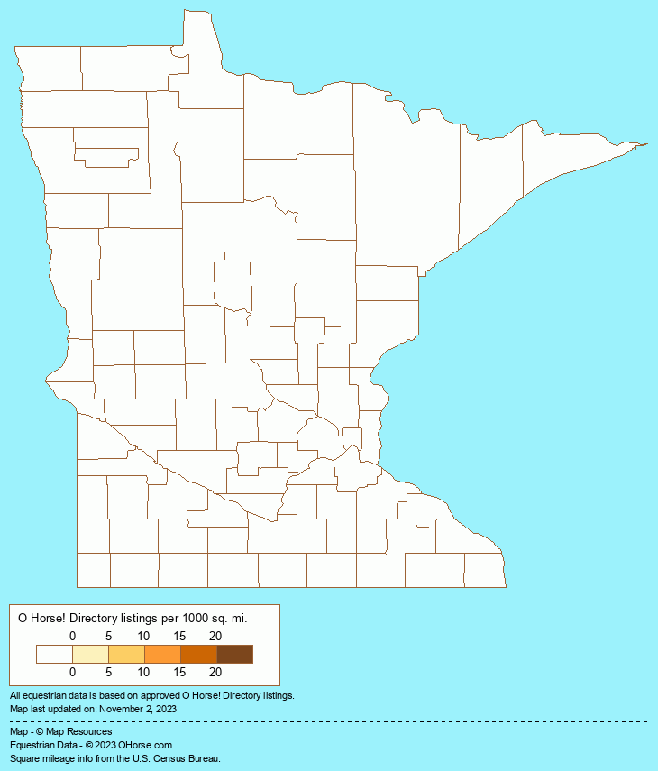 Minnesota New Forest Pony Breeders and Stallions Population Map - O Horse!
