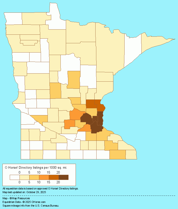 Minnesota  Population Map - O Horse!