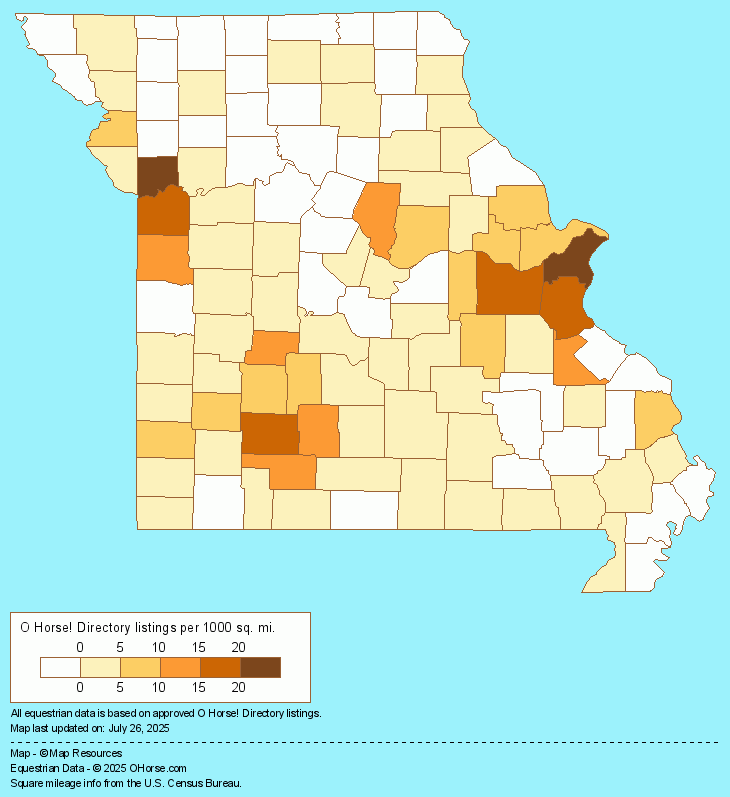 Missouri Population Map - O Horse!