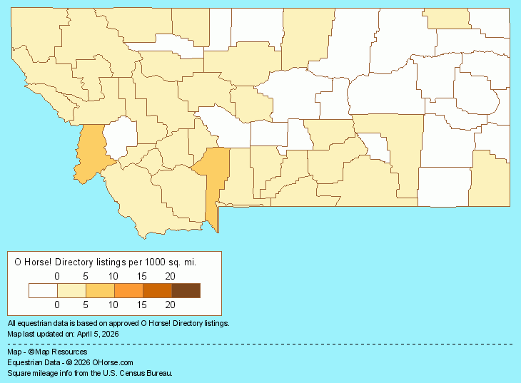 Montana Population Map - O Horse!