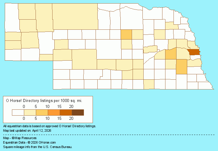 Nebraska Population Map - O Horse!