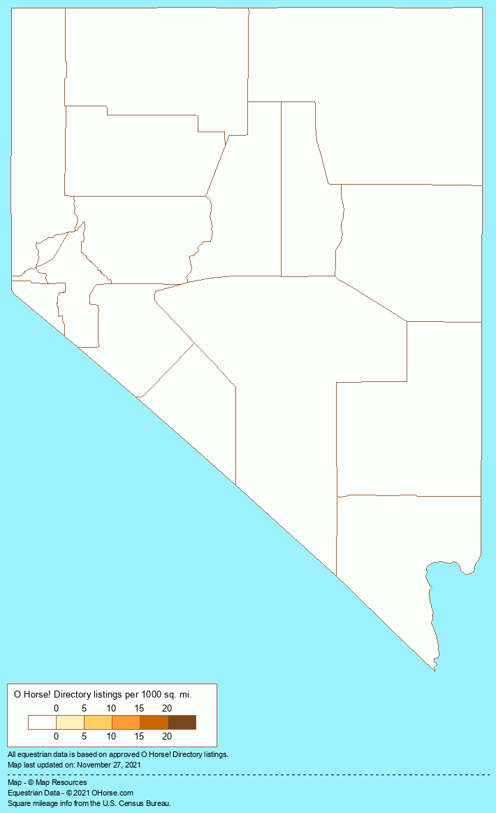 Nevada Equine Career Population Map - O Horse!