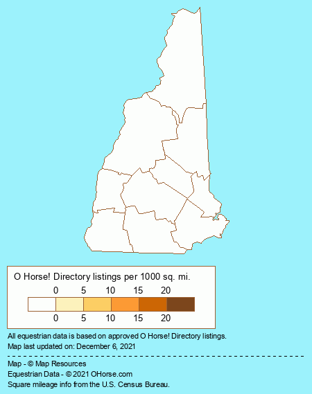 New Hampshire Appaloosa Organizations Population Map - O Horse!