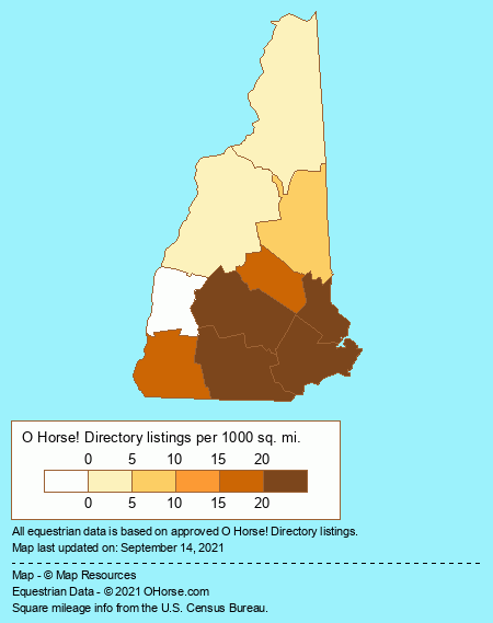 New Hampshire Horse Population Map - O Horse!