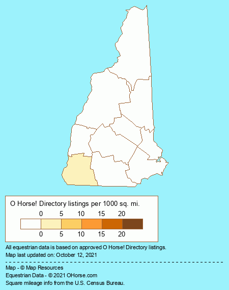 New Hampshire Grooms Population Map - O Horse!