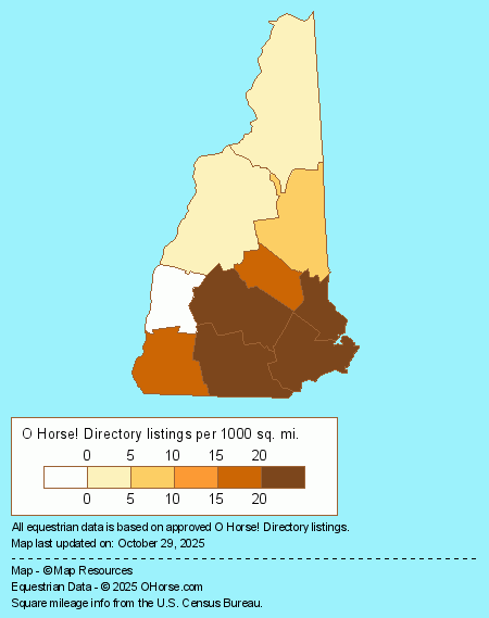 New Hampshire  Population Map - O Horse!