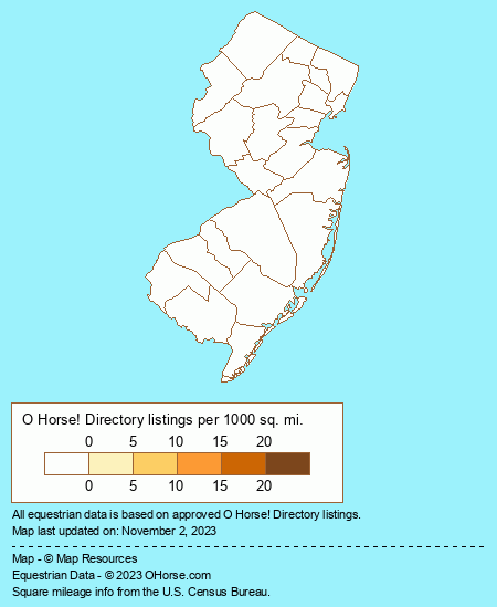 New Jersey Zebra Organizations Population Map - O Horse!