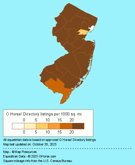 New Jersey  Population Map - O Horse!