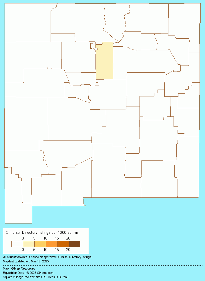 New Mexico Horse Breeding Services Population Map - O Horse!