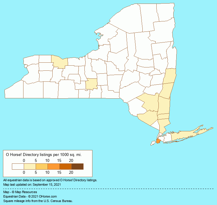 New York Pony Clubs Population Map - O Horse!