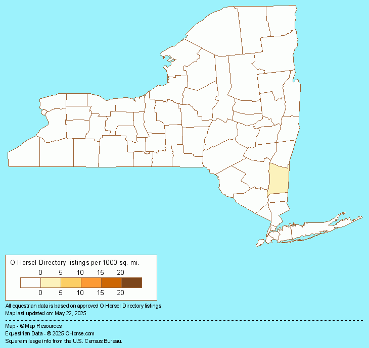 New York Horse Manure Management Population Map - O Horse!