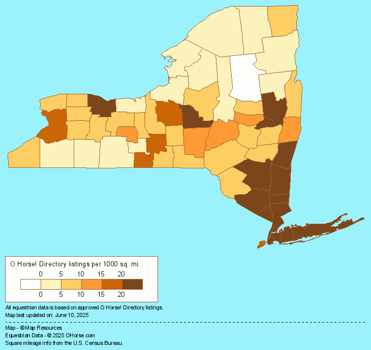 New York Population Map - O Horse!