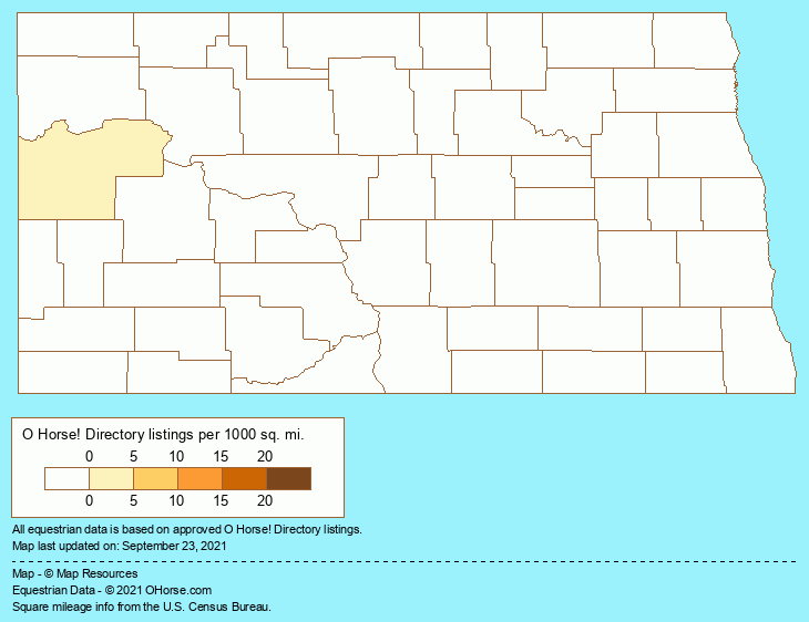 North Dakota Azteca Breeders and Stallions Population Map - O Horse!
