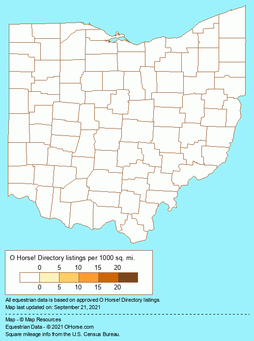 Ohio Percheron Organizations Population Map - O Horse!