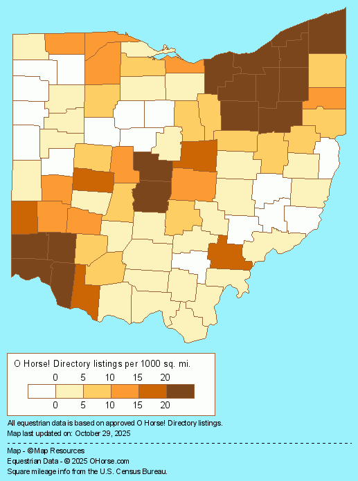 Ohio  Population Map - O Horse!