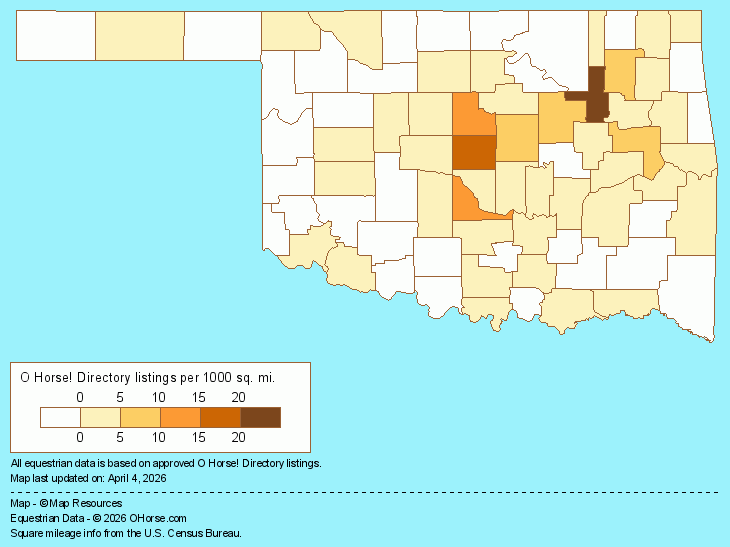 Oklahoma Population Map - O Horse!