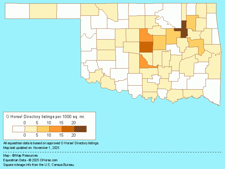Oklahoma Population Map - O Horse!